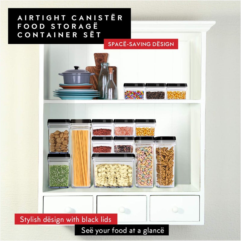 DWÃ‹LLZA KITCHEN Mini Airtight Food Storage Containers with Lids â€“ Set of 6 Clear Plastic Small Pantry Containers for Spices, Candy, Nuts, Coffee or Tea, BPA-Free, Keeps Food Fresh & Dry - Image 2